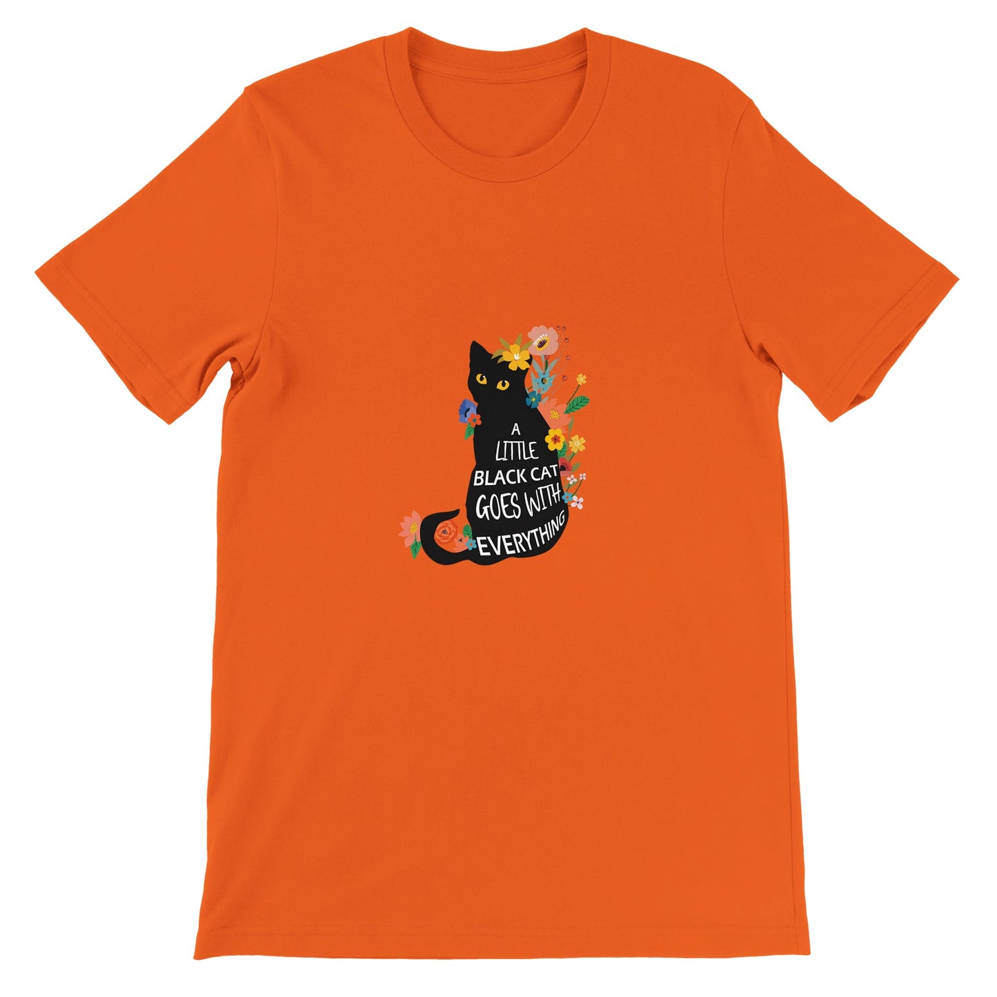 Budget Unisex Crewneck T-shirt/Black-Cat-Is-Everything