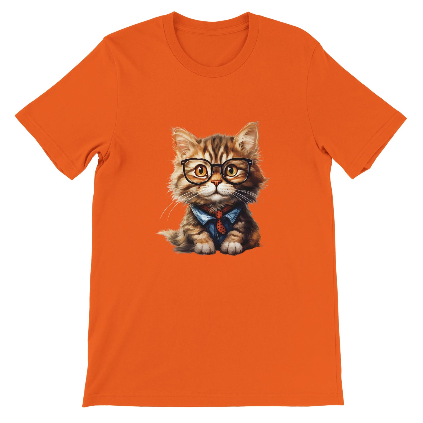 Budget Unisex Crewneck T-shirt/Cat-Glasses