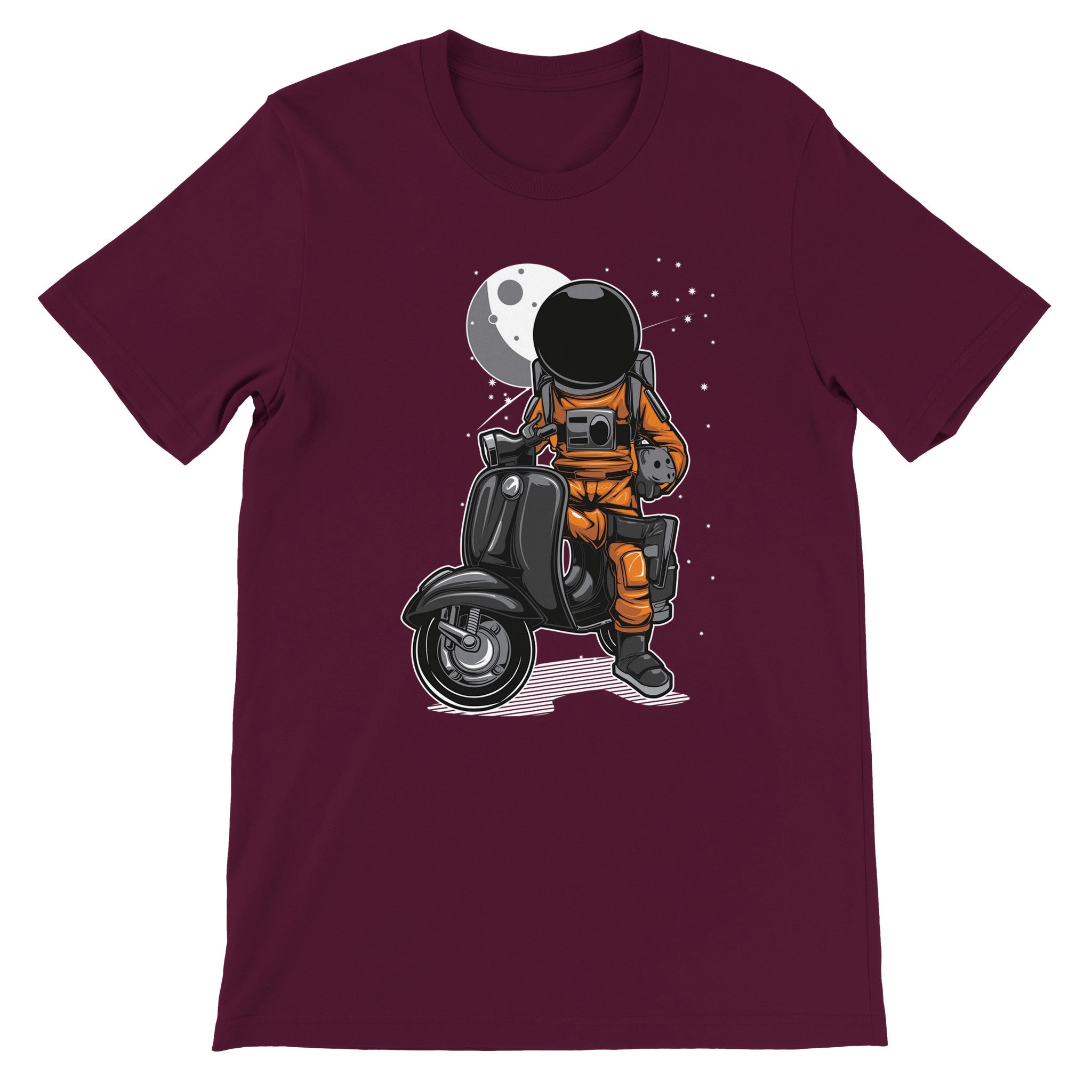 Budget Unisex Crewneck T-shirt/Astronaut-Scooter - Enet Images