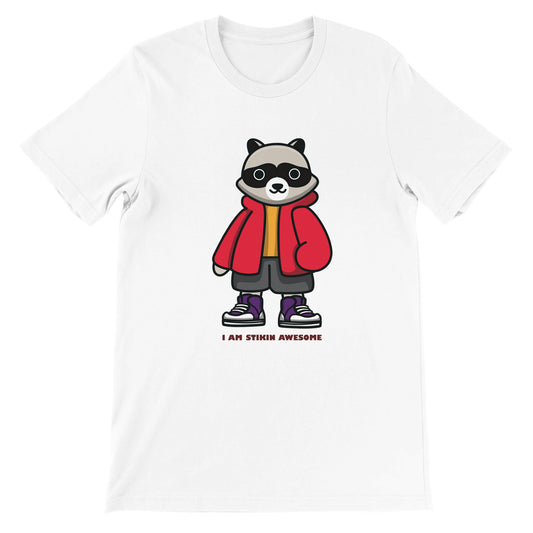 Günstiges Unisex-T-Shirt mit Rundhalsausschnitt/Skunk-Stikin-Awesome
