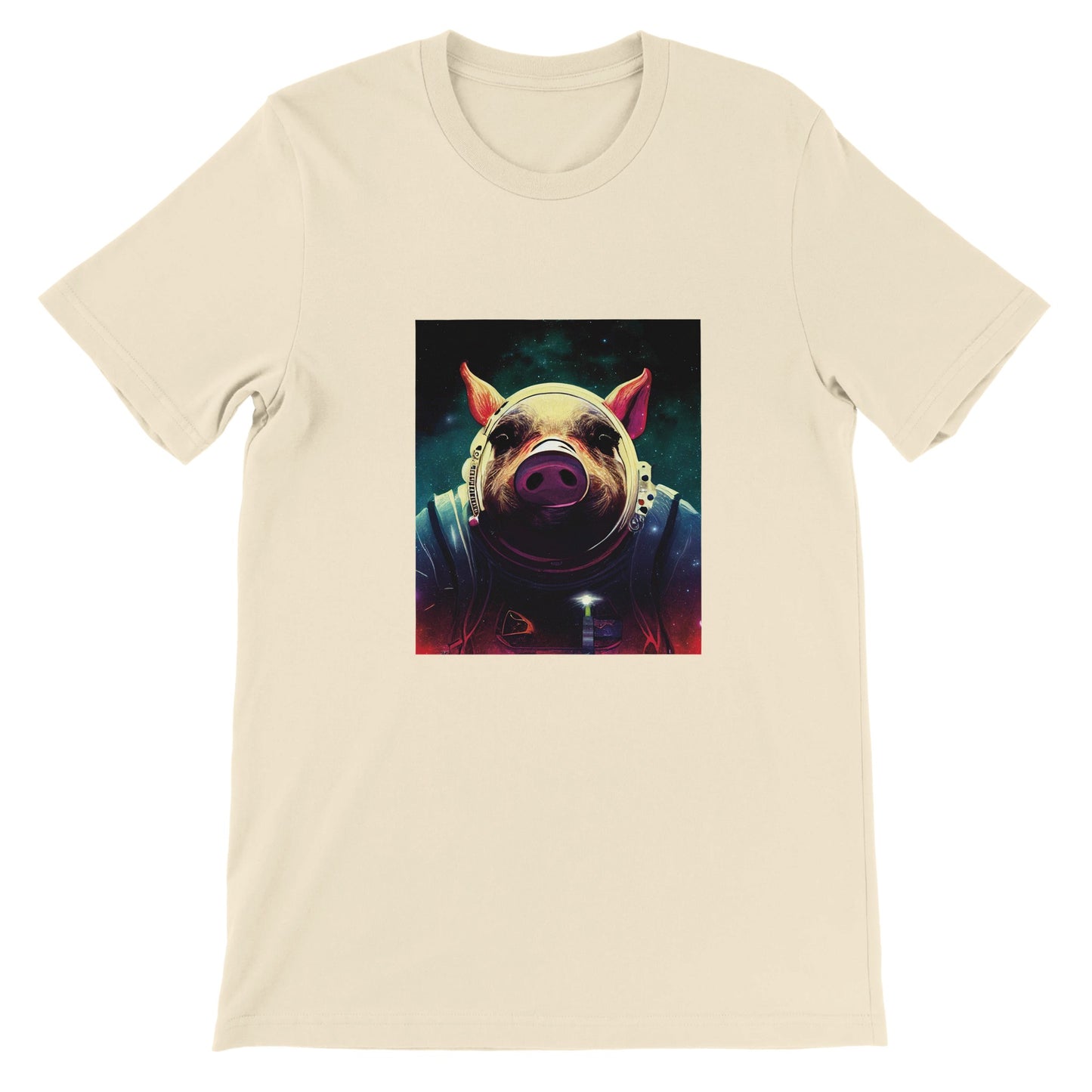 Budget Unisex Crewneck T-shirt/Pig-Astronaut