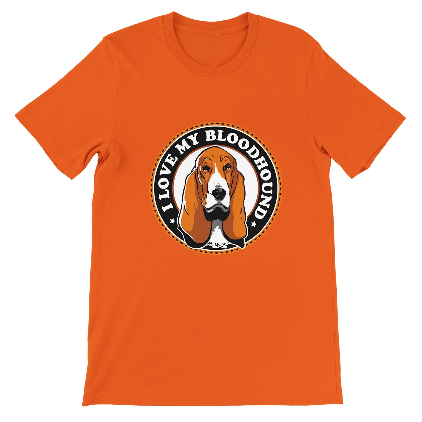 Budget Unisex Crewneck T-shirt/Bloodhound-Dog