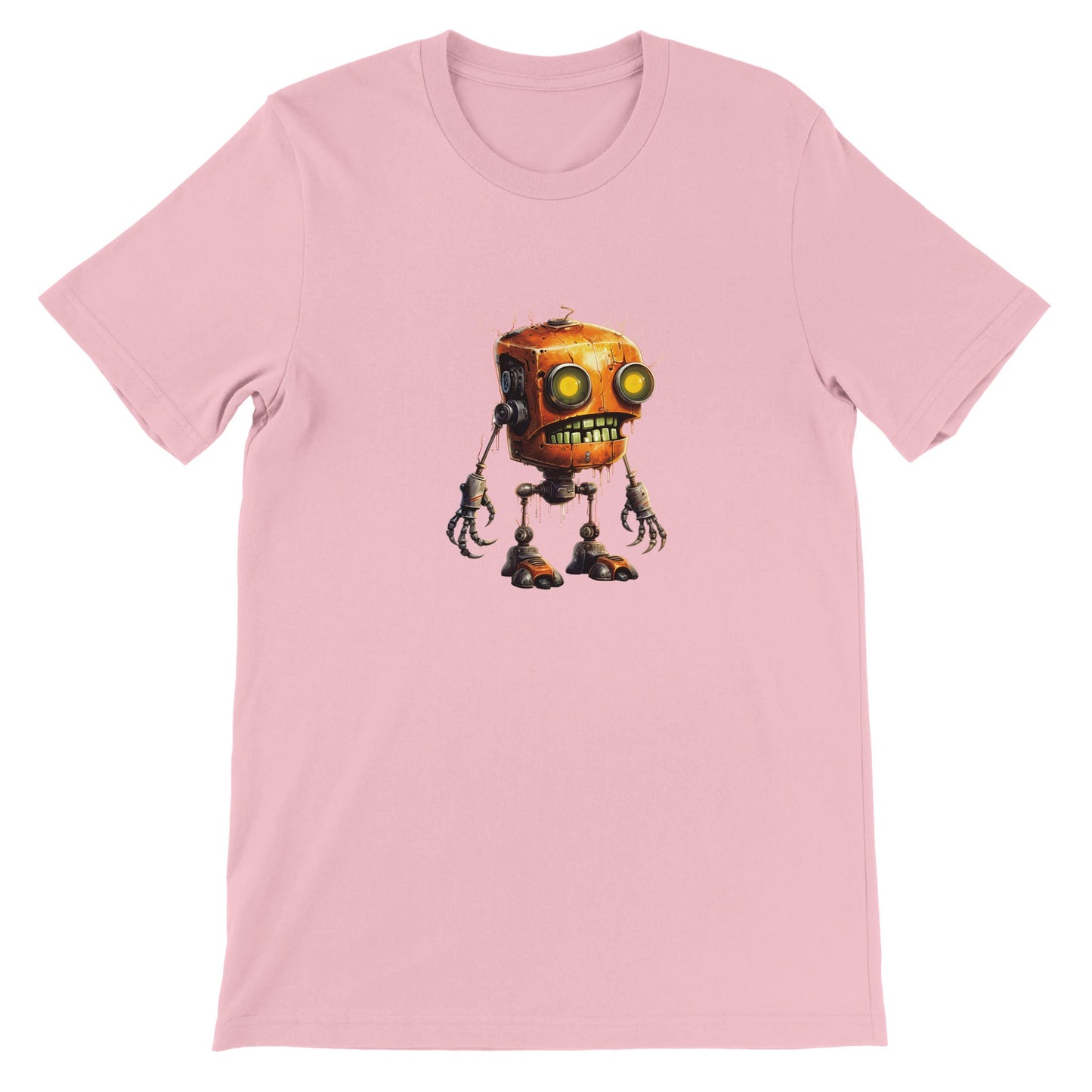 Budget Unisex Crewneck T-shirt/Creepy-Robot-Halloween