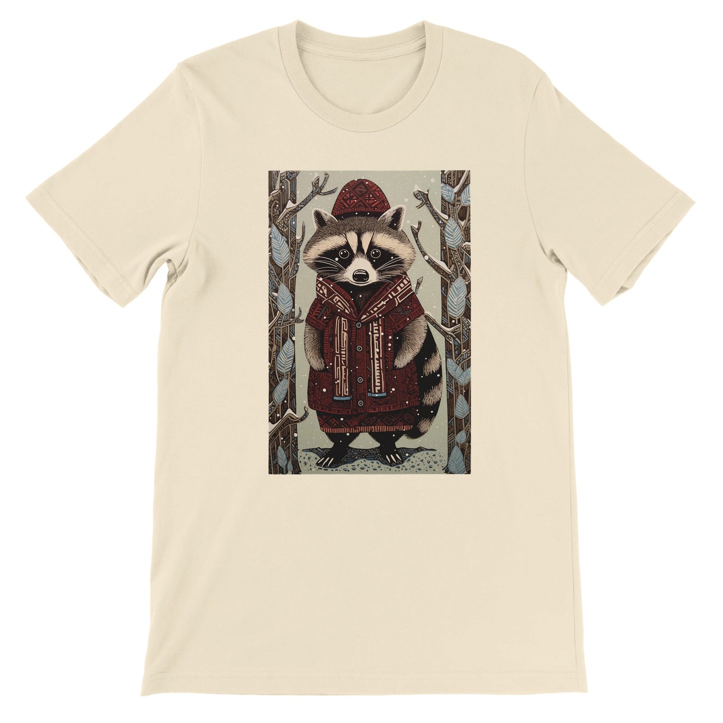 Budget Unisex Crewneck T-shirt/Racoon-Winter