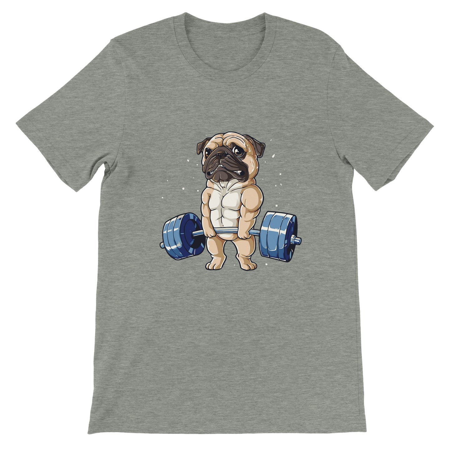 Budget Unisex Crewneck T-Shirt/Mops-Gewichtheben