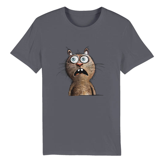 100% Organic Unisex T-shirt/Funny-Cat-Face