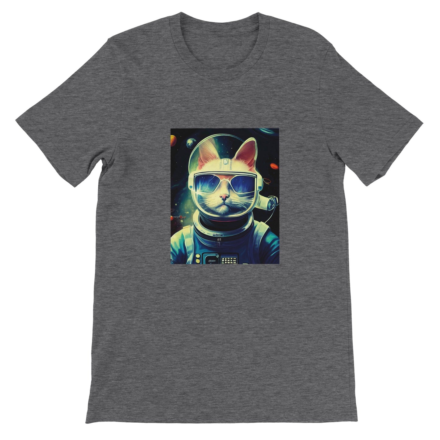 Budget Unisex Crewneck T-shirt/Cat-Astronaut