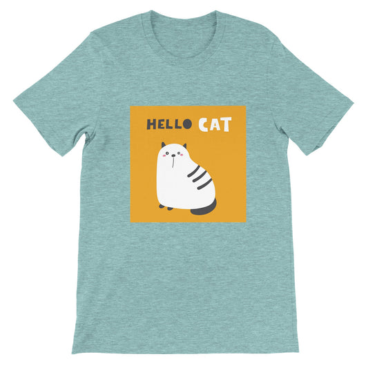 Budget Unisex Crewneck T-shirt/Hello-Cat