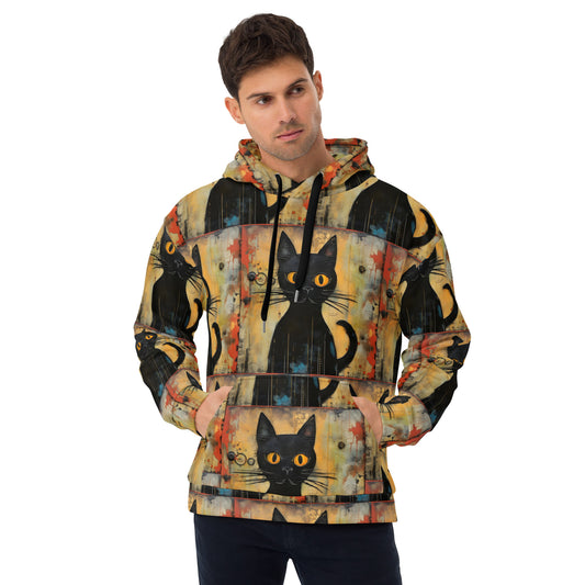 All-Over Print Unisex Hoodie/Funny-Creepy-Cat