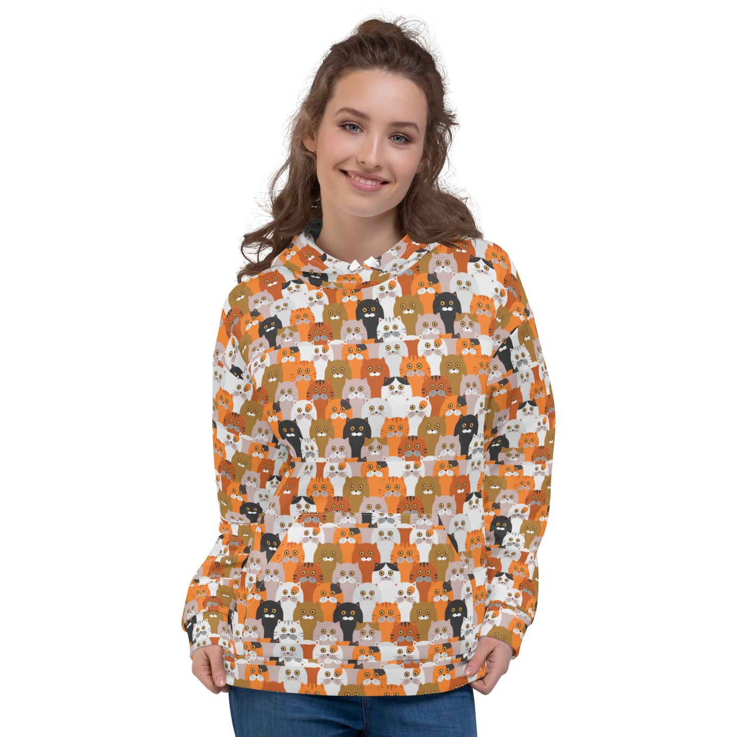 All-Over Print Unisex Hoodie/Crowd-Of-Funny-Cats