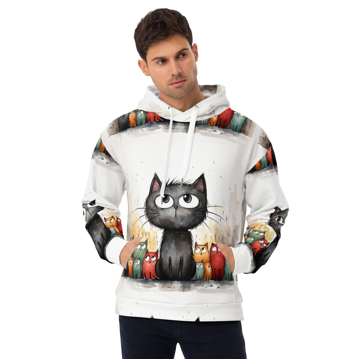 All-Over Print Unisex Hoodie/Art-Funny-Cat