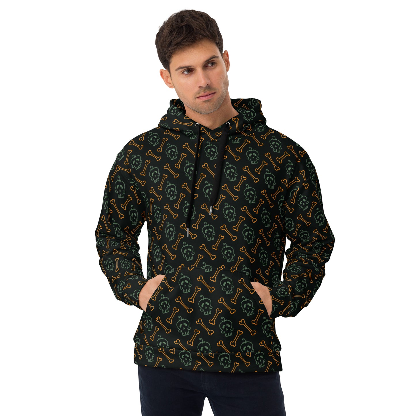 All-Over Print Unisex Hoodie/Bones-Skulls