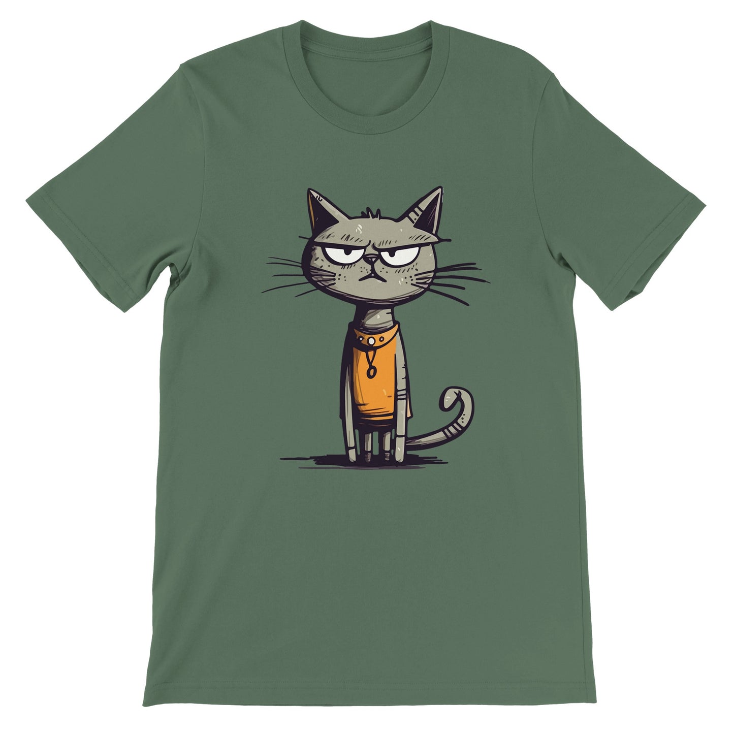 Budget Unisex Crewneck T-shirt/Egyptian-Funny-Cat