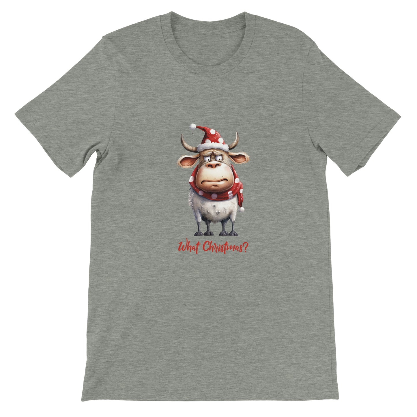 Budget Unisex Crewneck T-shirt/Bull-What-Christmas