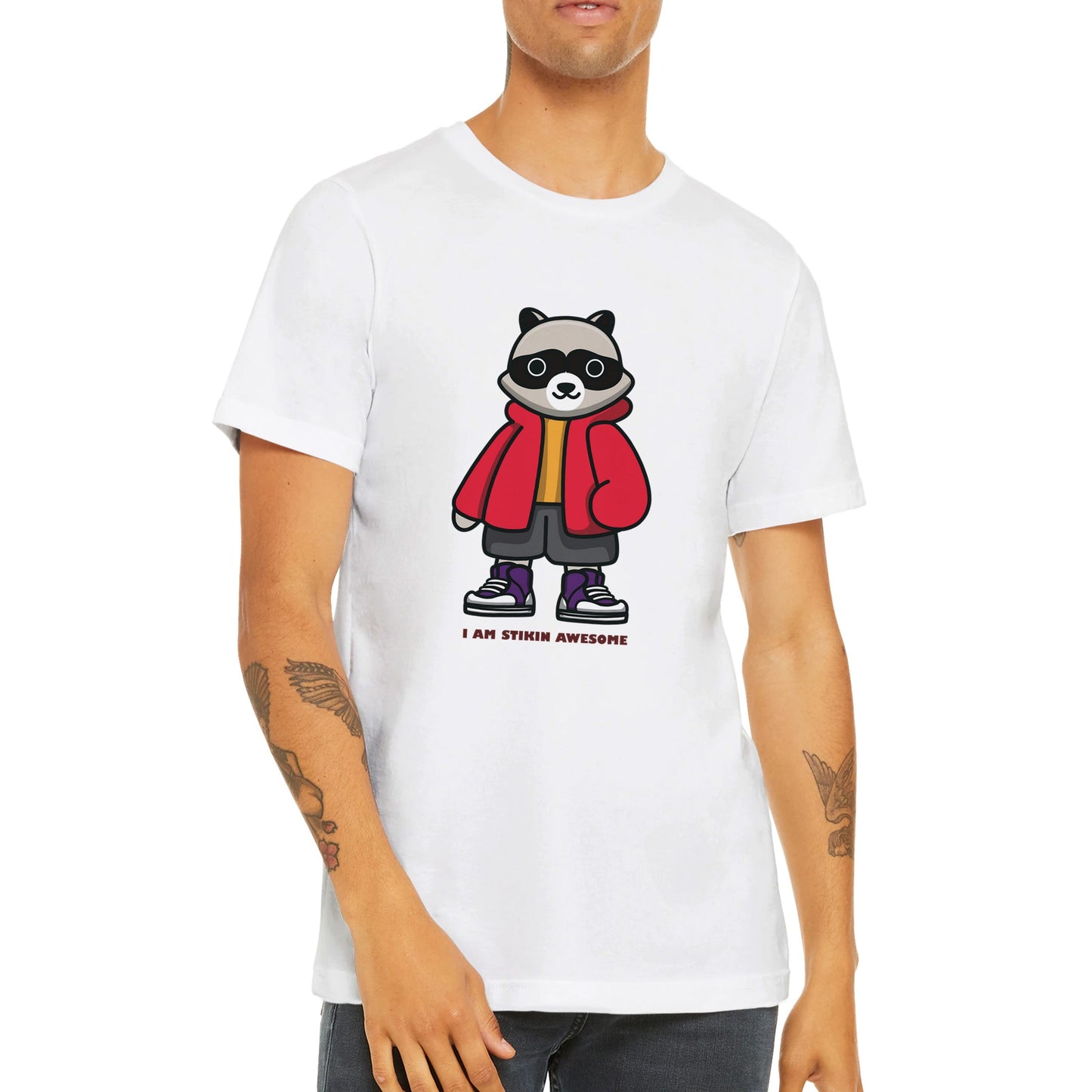 Budget Unisex Crewneck T-shirt/Skunk-Stikin-Awesome