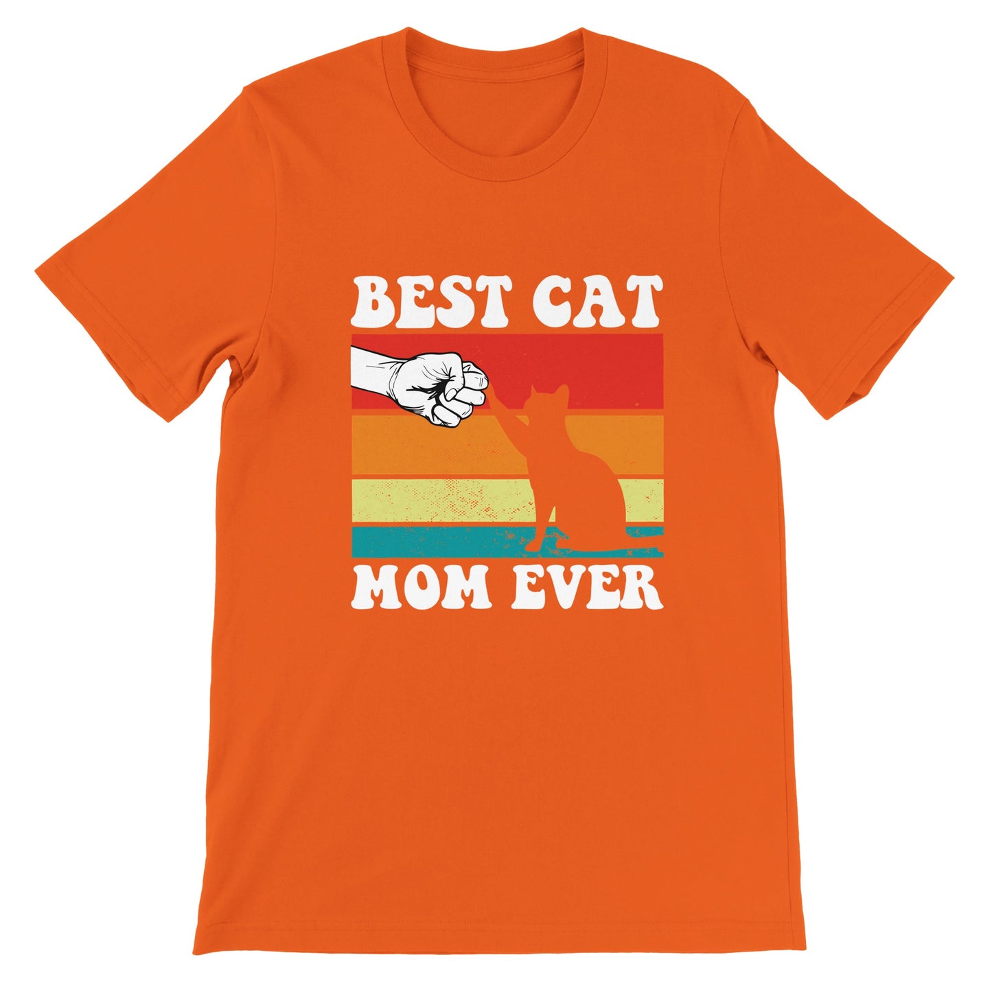 Premium Unisex Crewneck T-shirt/Best-Cat-Mom-Ever