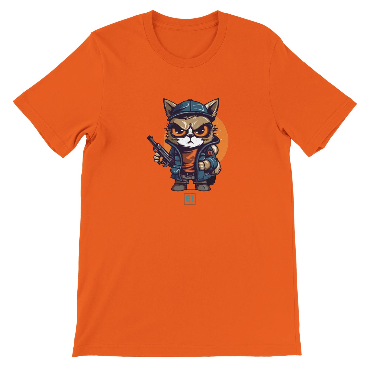 Günstiges Unisex-T-Shirt mit Rundhalsausschnitt/Cat-Fellow