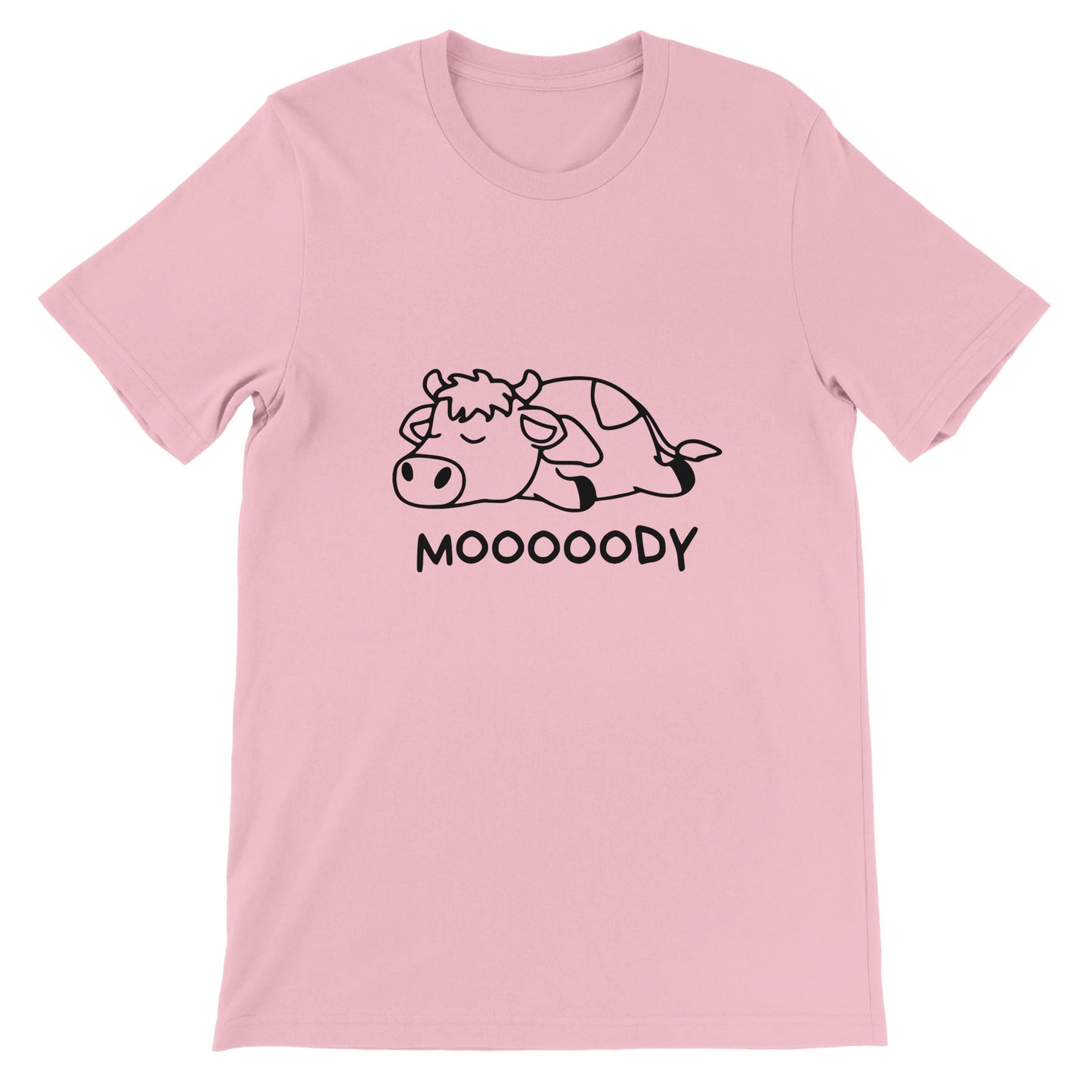 Budget Unisex Crewneck T-shirt/Moody-Cow