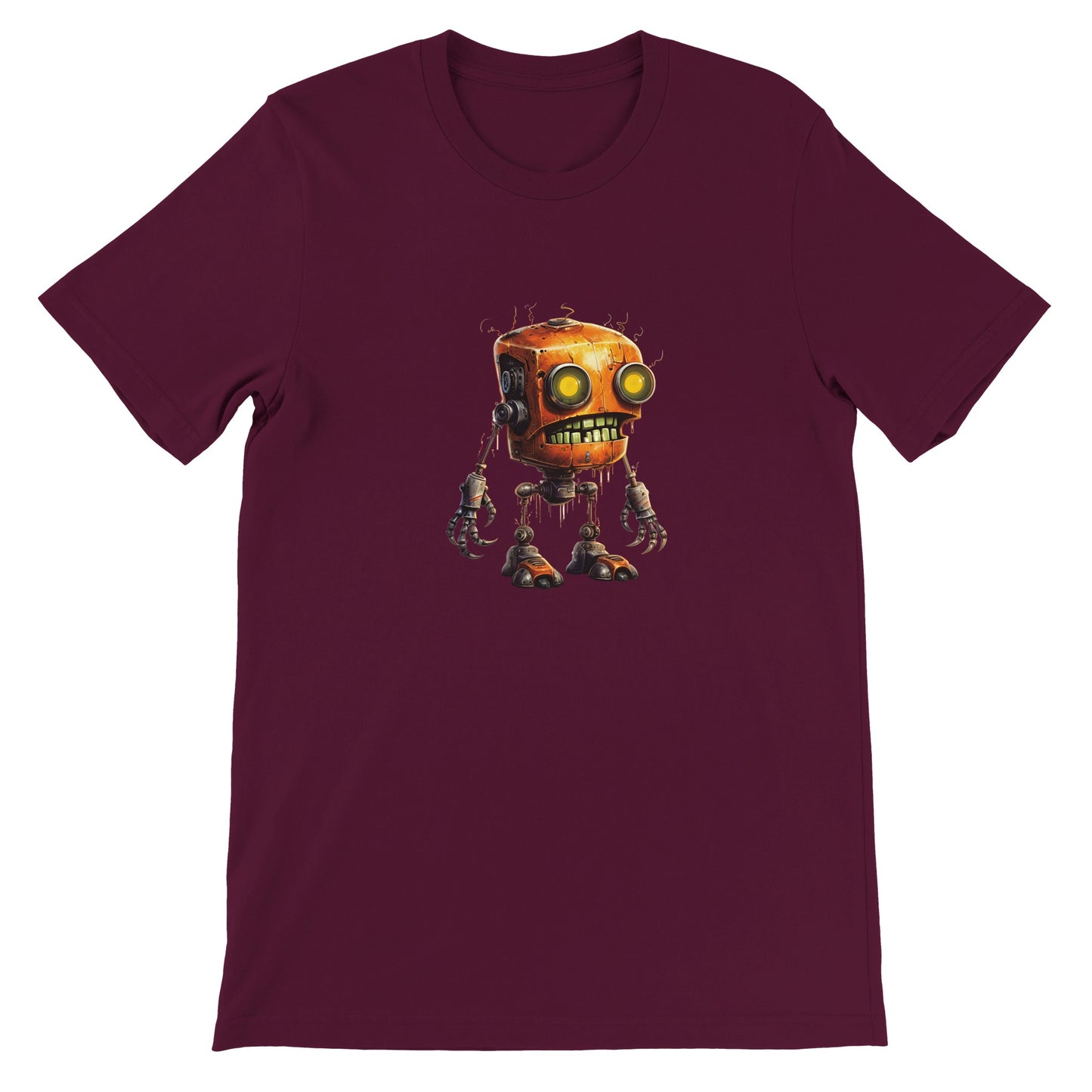 Budget Unisex Crewneck T-shirt/Creepy-Robot-Halloween