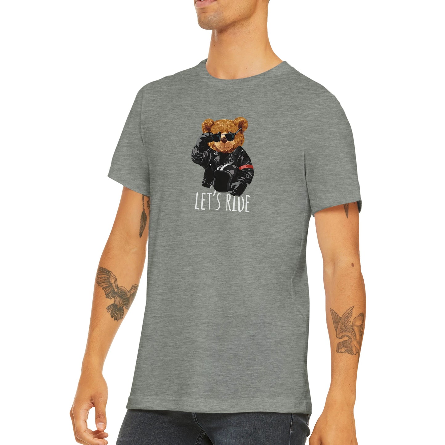 Budget Unisex Crewneck T-shirt/Teddy-Bear-Let's-Ride