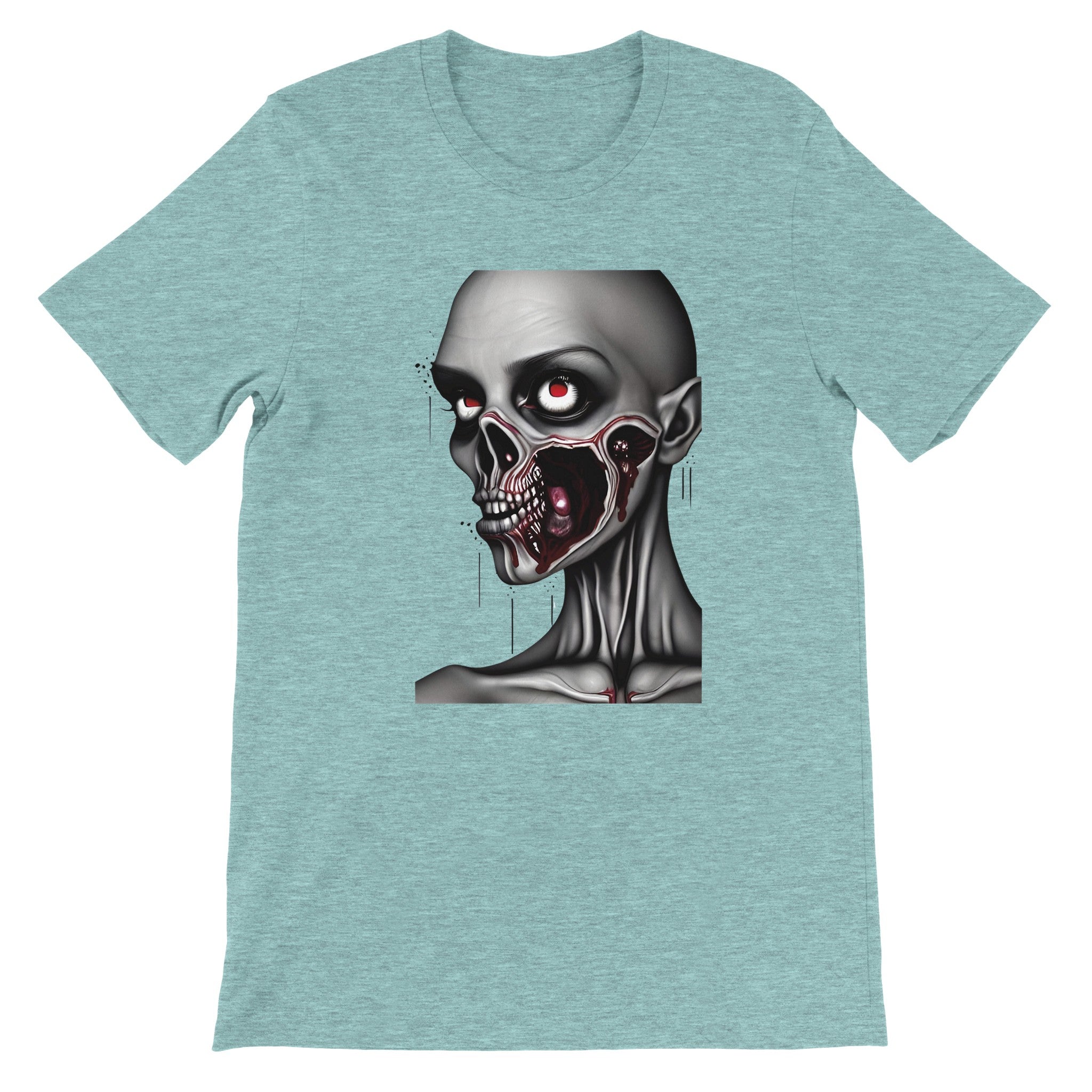 Budget Unisex Crewneck T-shirt/Zombie-Portrait - Enet Images