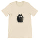 Budget Unisex Crewneck T-shirt/Funny-Hairy-Black-Cat - Enet Images