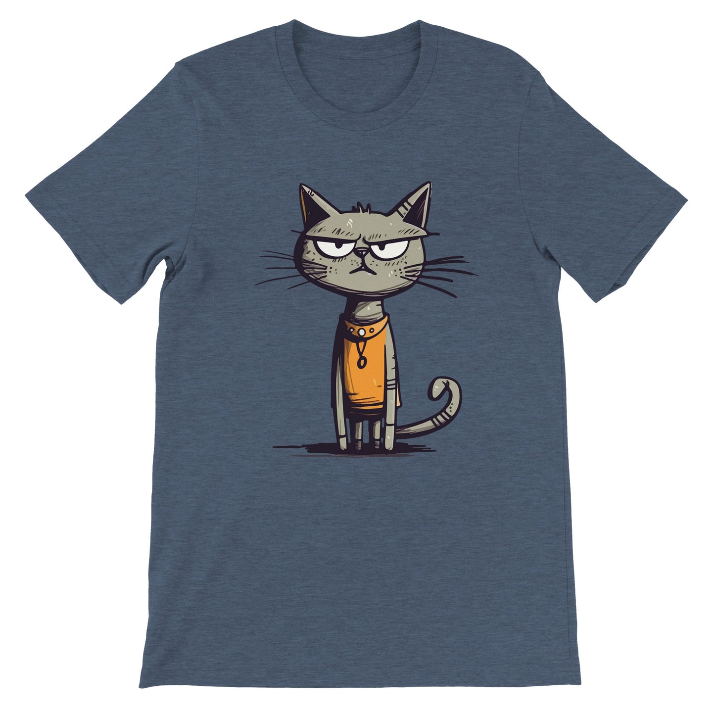 Budget Unisex Crewneck T-shirt/Egyptian-Funny-Cat