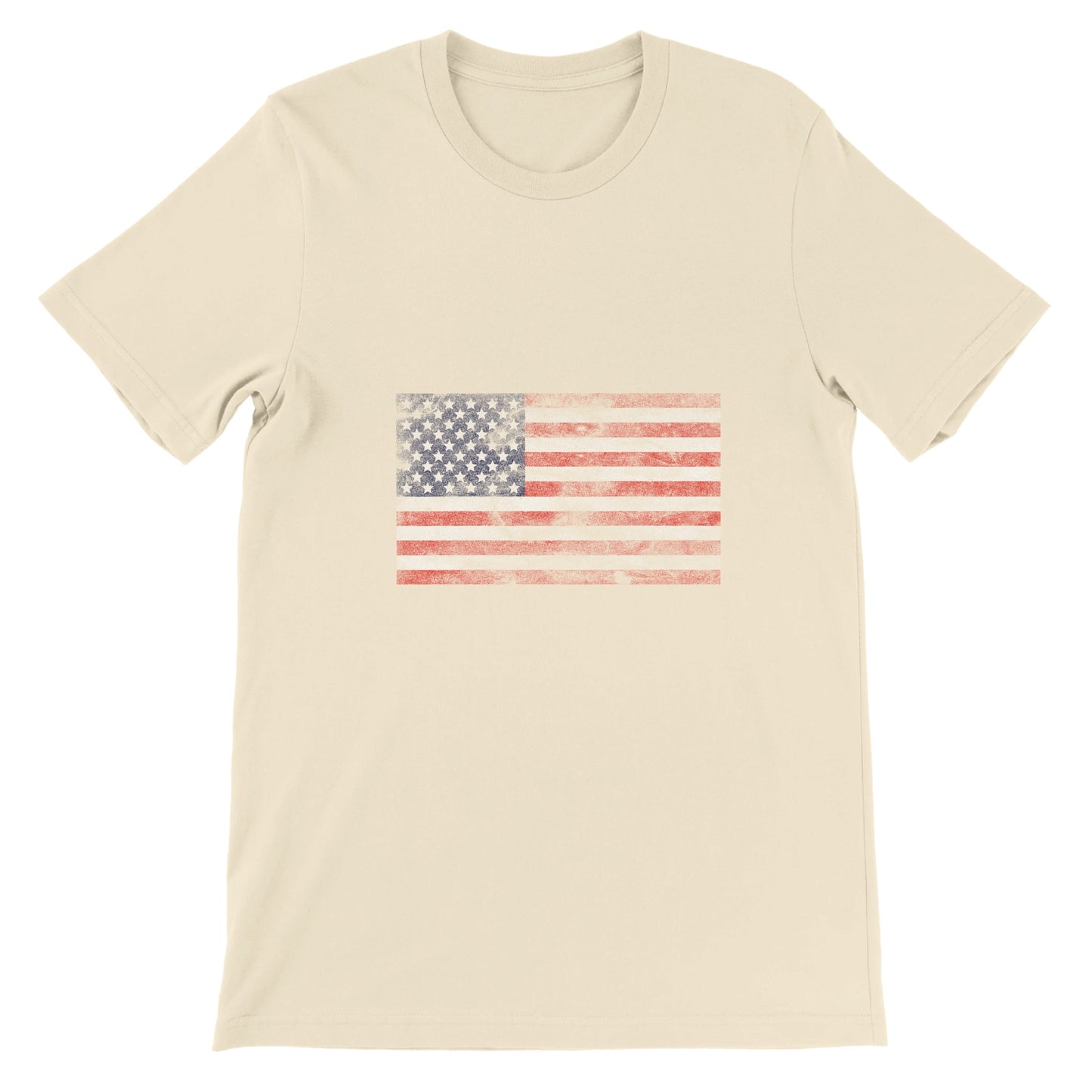 Budget Unisex Crewneck T-shirt/Vintage-American-Flag