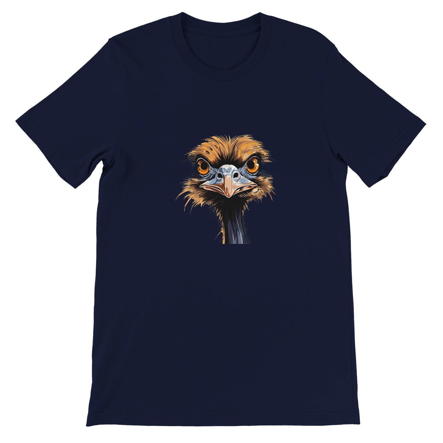 Budget Unisex Crewneck T-shirt/Ostrich-Angry-Face