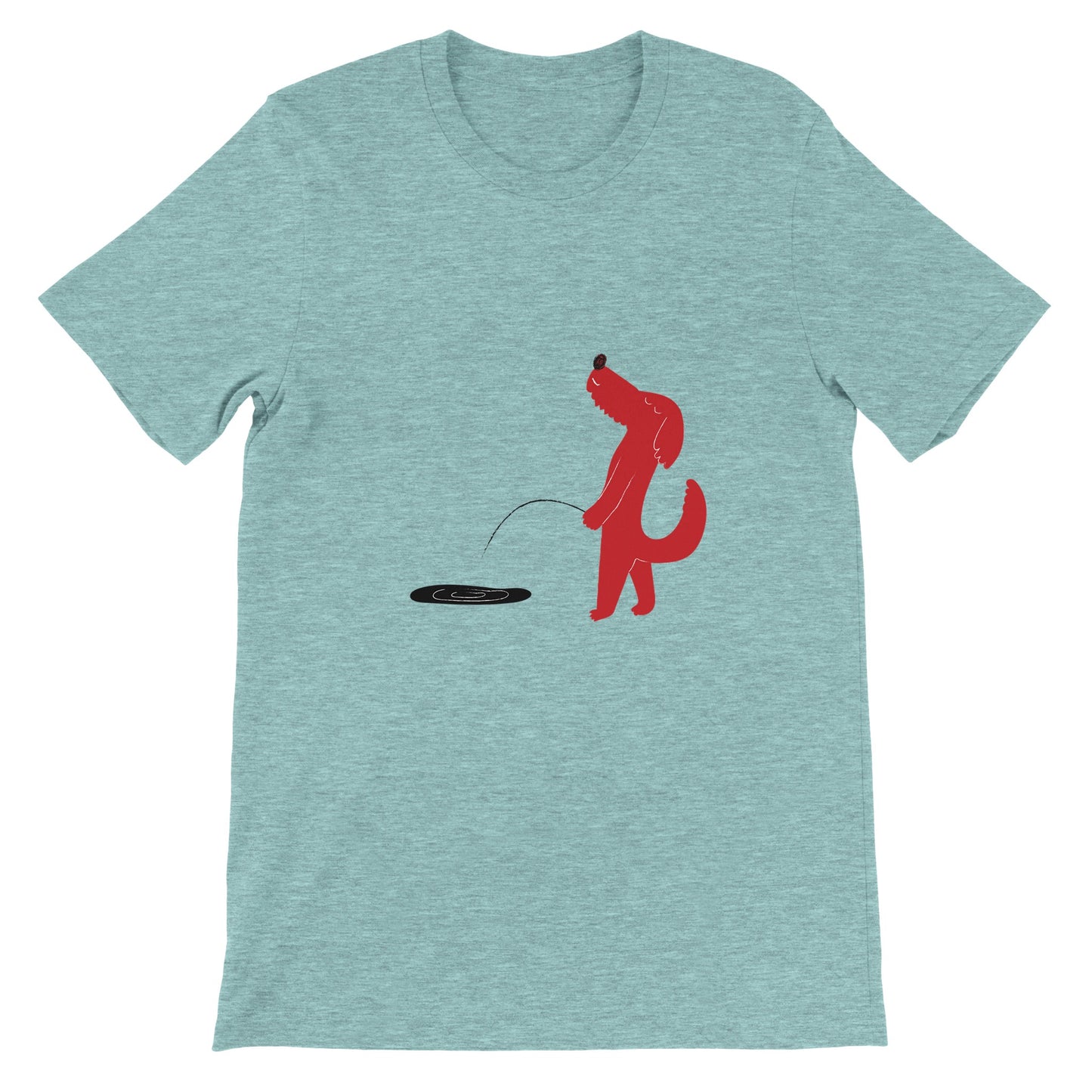 Budget Unisex Crewneck T-shirt/Dog-Peeing