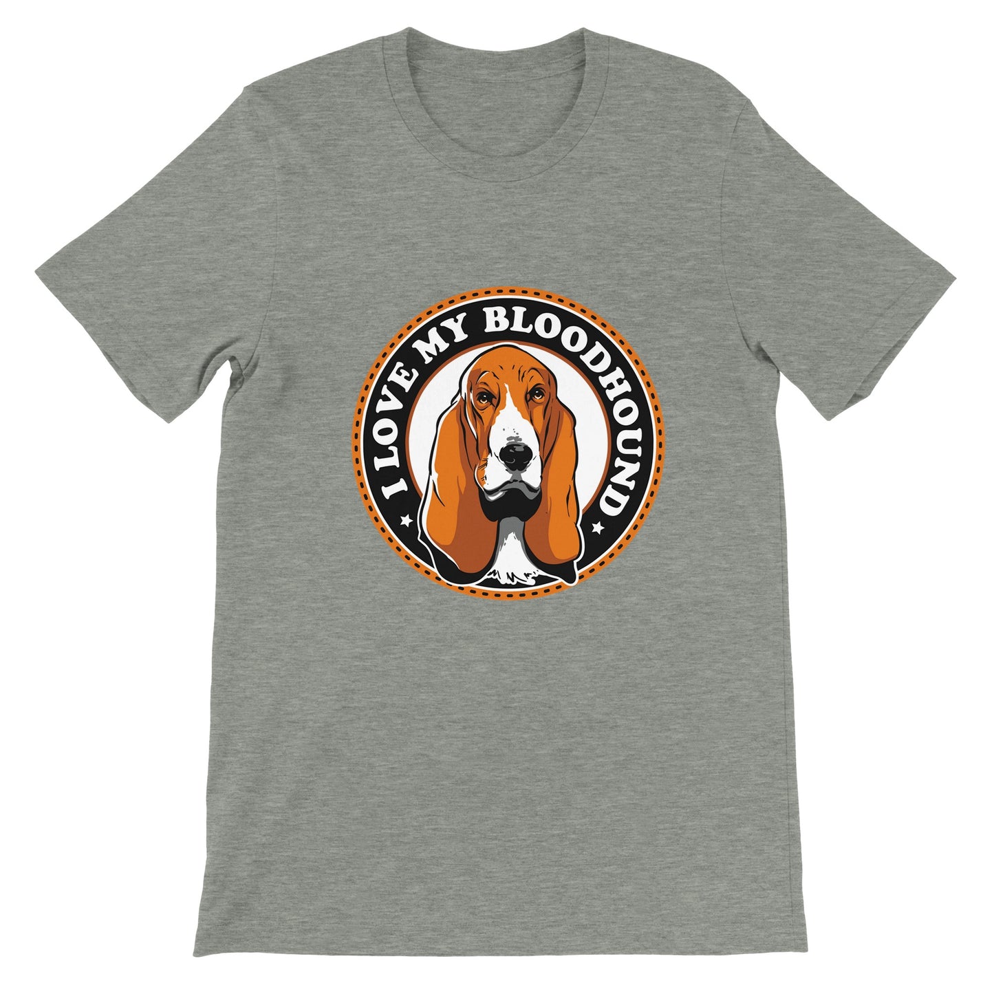 Budget Unisex Crewneck T-shirt/Bloodhound-Dog