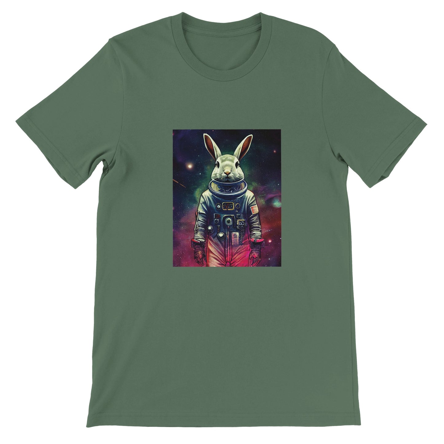 Budget Unisex Crewneck T-shirt/Rabbit-Astronaut