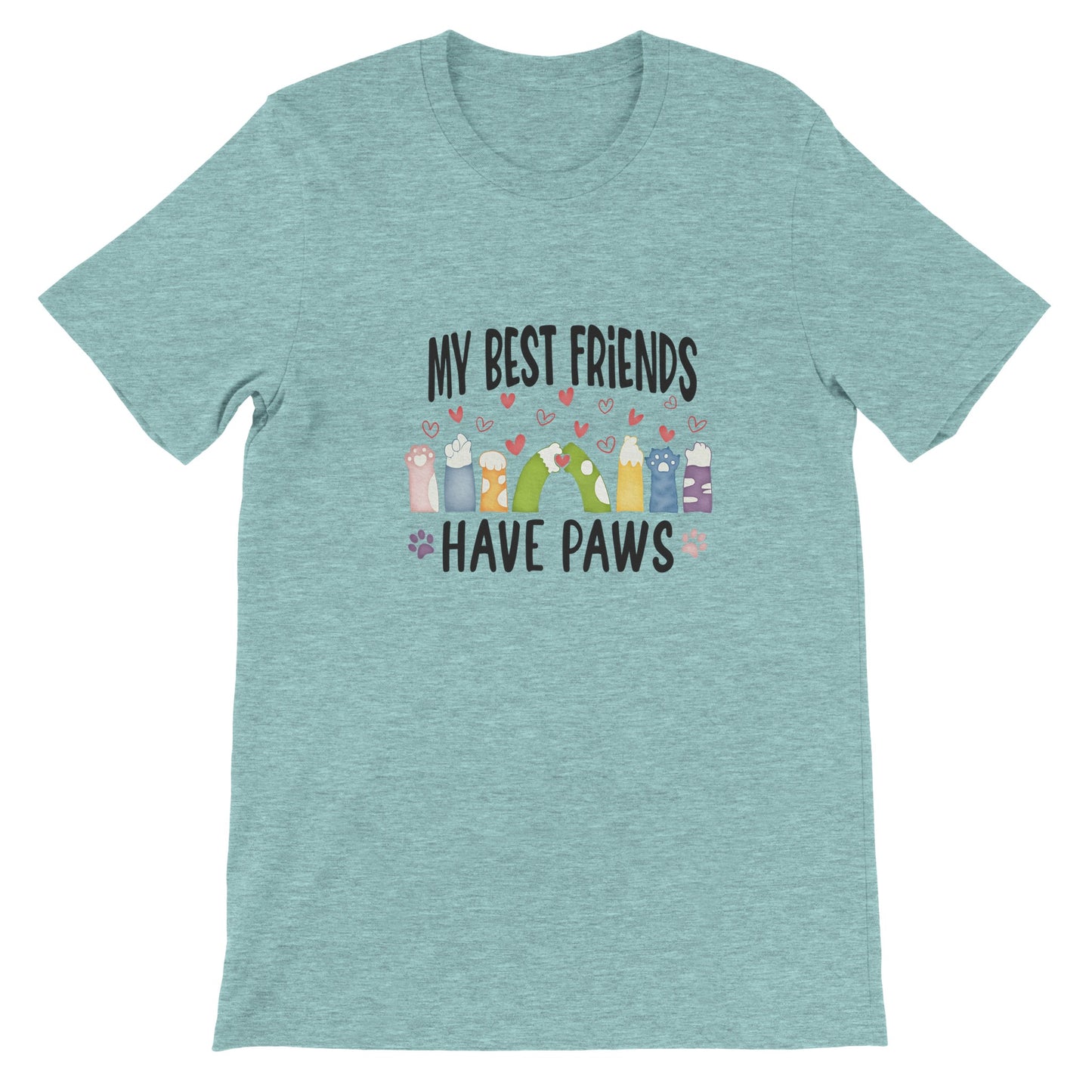 Budget Unisex Crewneck T-shirt/Best-Friends-Have-Paws