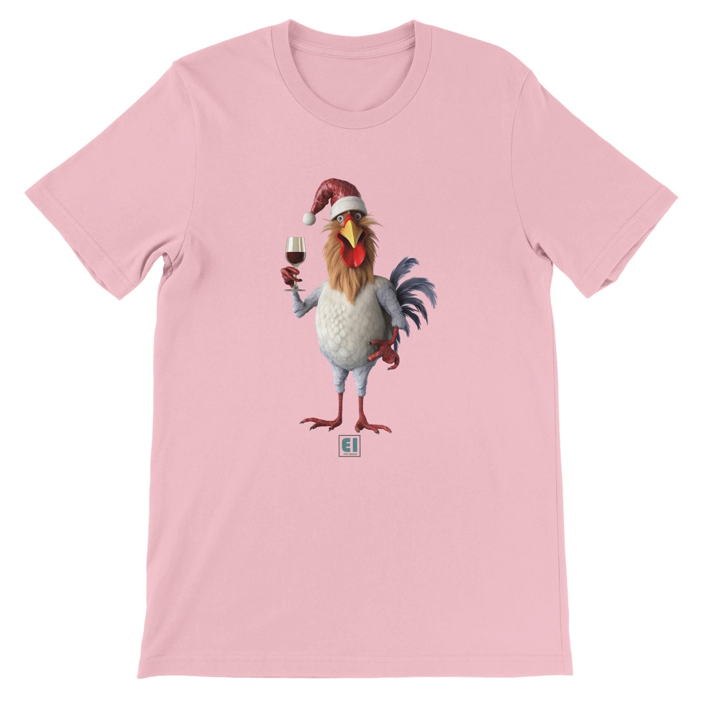 Budget Unisex Crewneck T-shirt/Rooster-Christmas