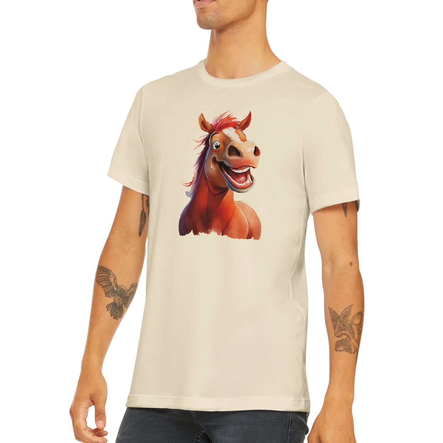 Budget Unisex Crewneck T-shirt/Happy-Horse