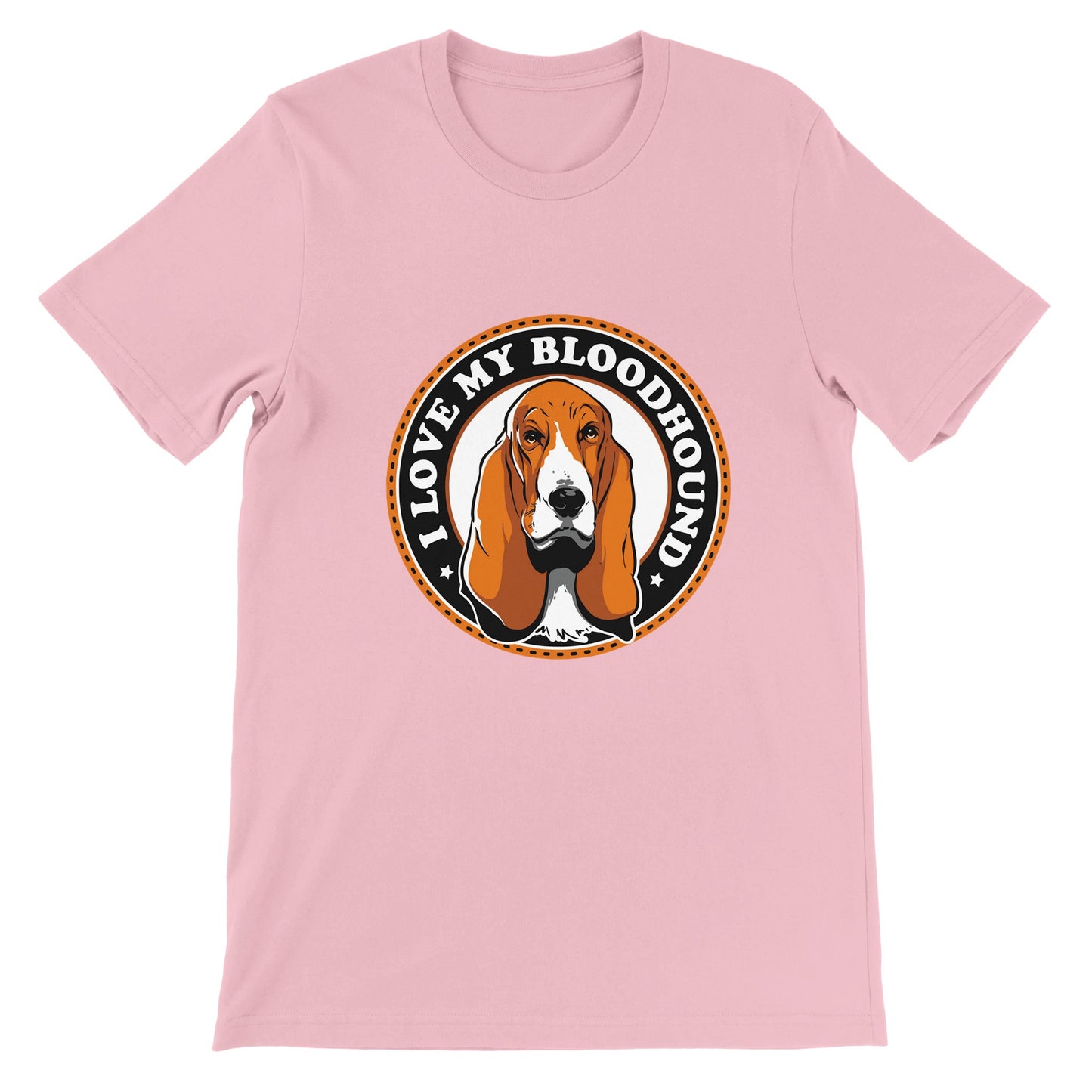 Budget Unisex Crewneck T-shirt/Bloodhound-Dog