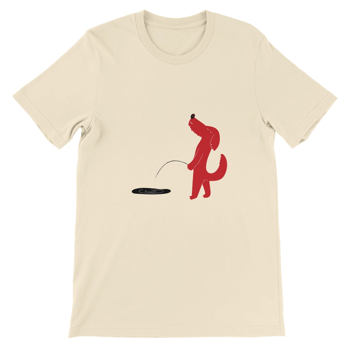 Budget Unisex Crewneck T-shirt/Dog-Peeing