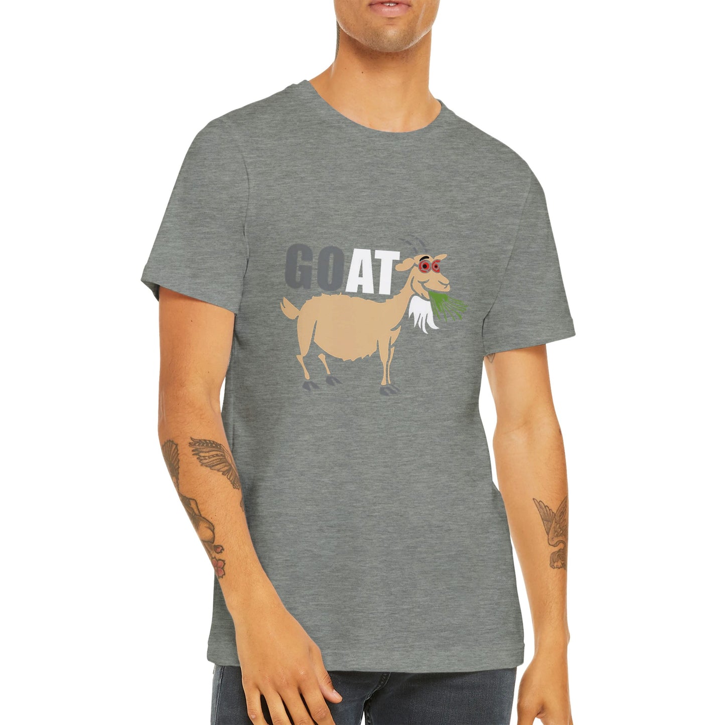 Budget Unisex Crewneck T-shirt/Goat-Grass