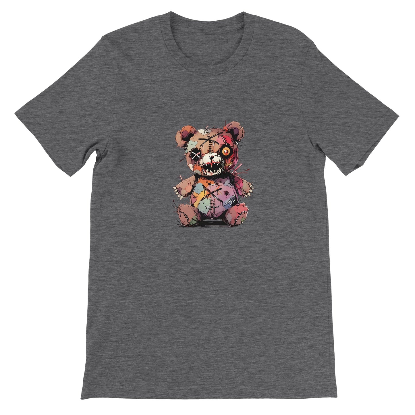 Budget Unisex Crewneck T-shirt/Creepy-Teddy-Bear-Halloween