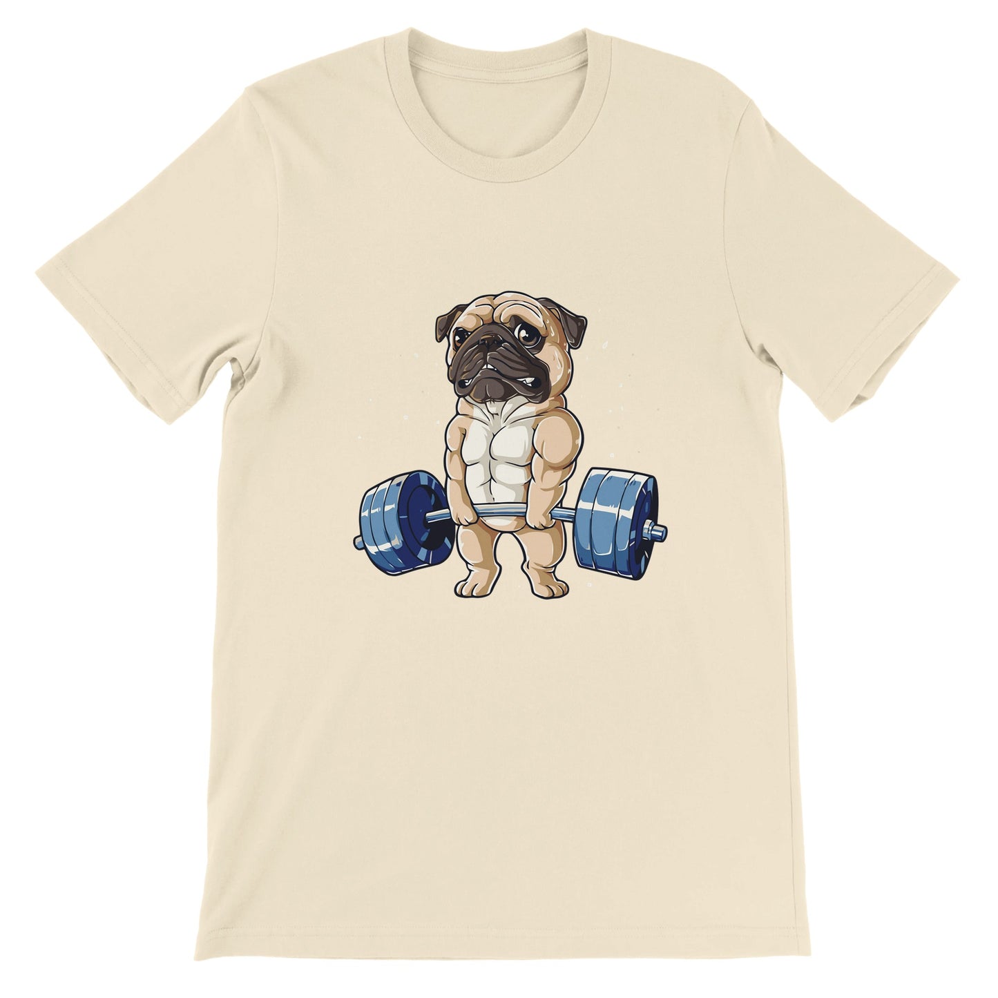 Budget Unisex Crewneck T-Shirt/Mops-Gewichtheben