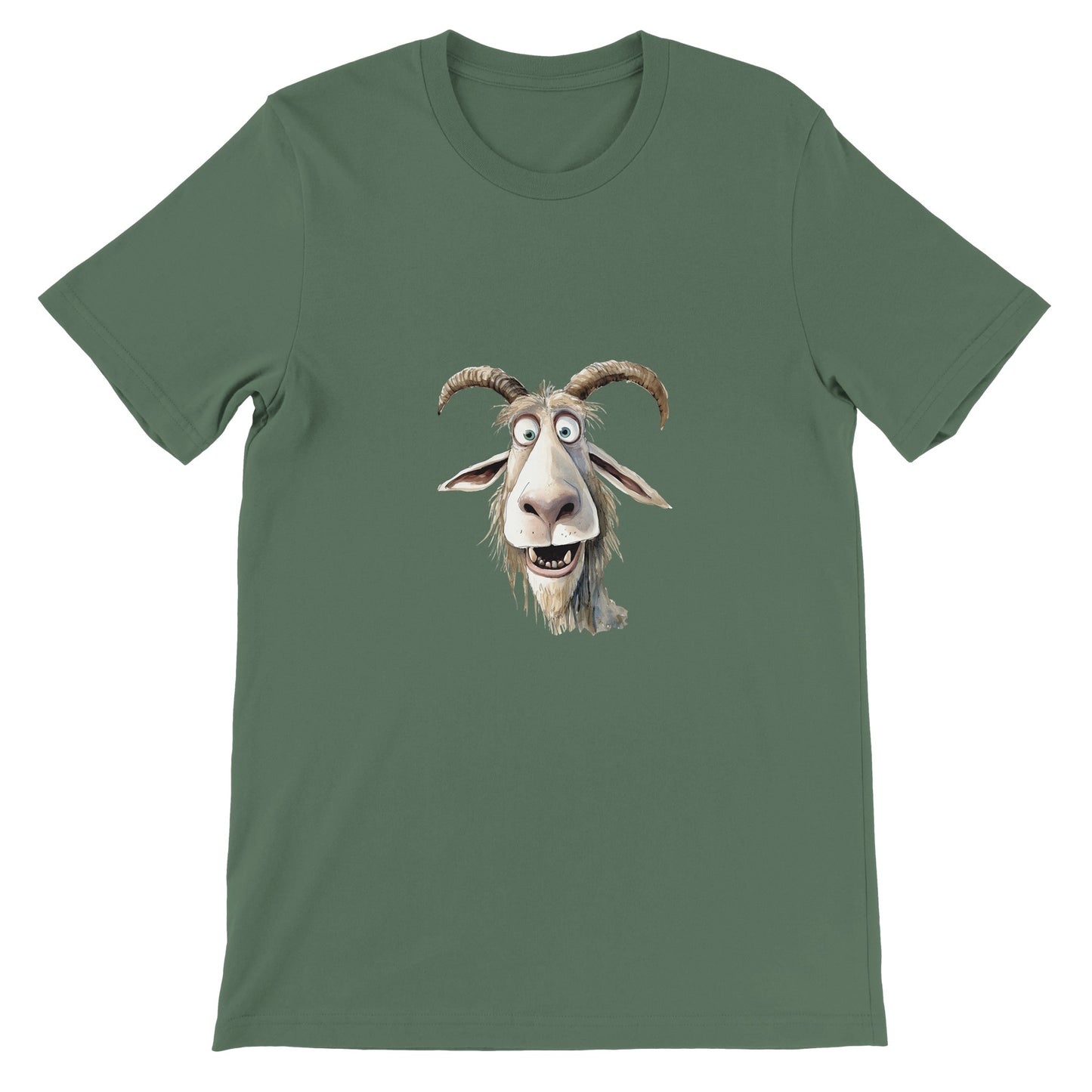 Budget Unisex Crewneck T-shirt/Funny-Goat