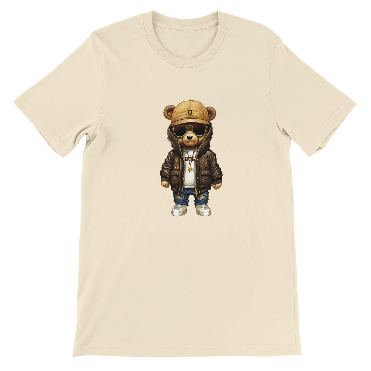 Budget Unisex Crewneck T-shirt/Teddy-Bear-Hip-Hop