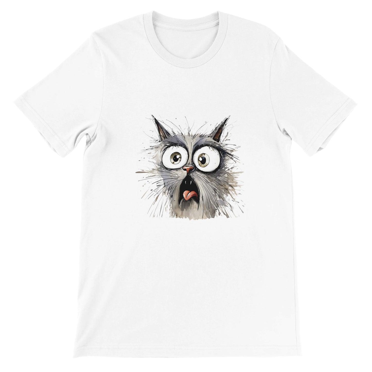 Budget Unisex Crewneck T-shirt/Cat-What-Face