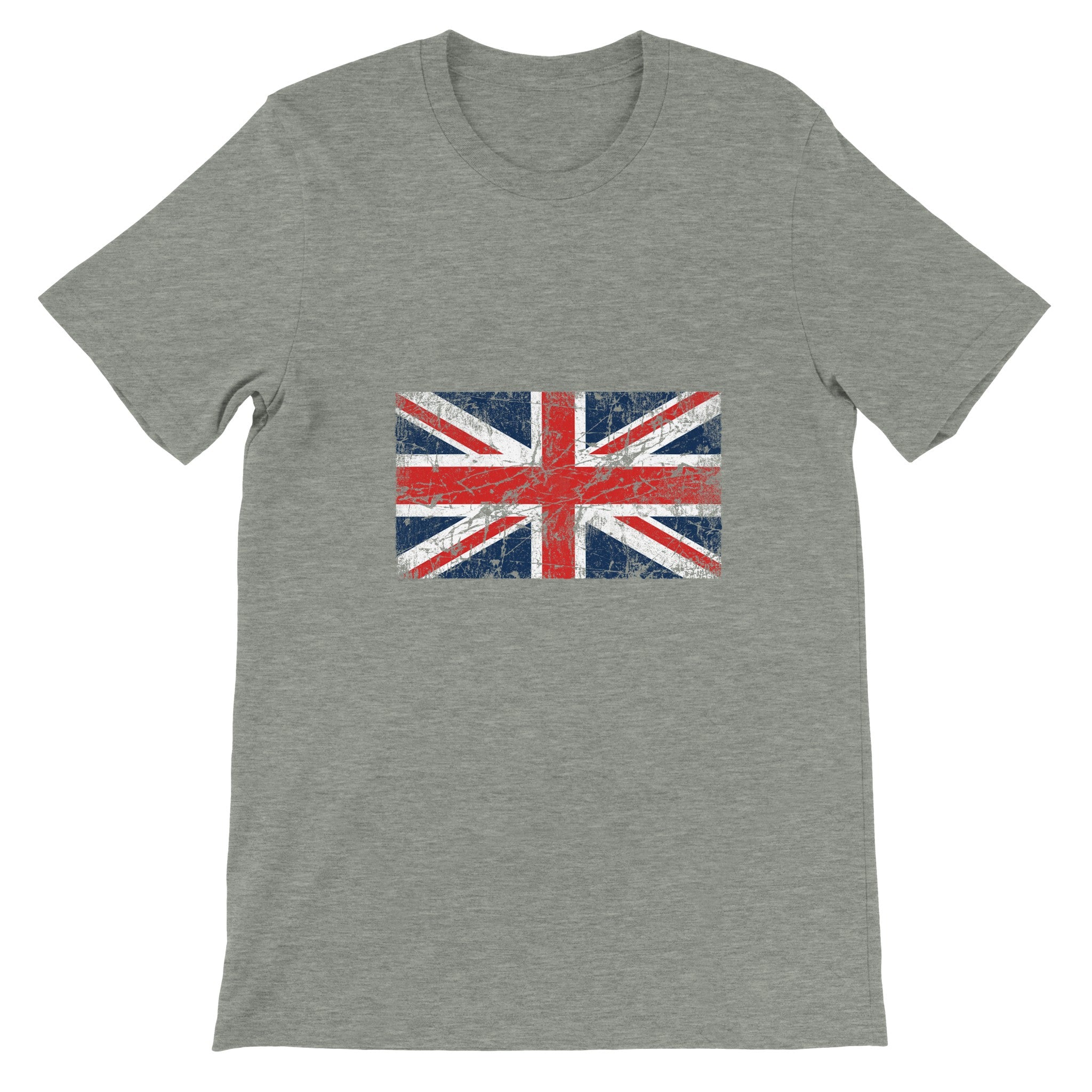Budget Unisex Crewneck T-shirt/UK-Flag-Vintage - Enet Images