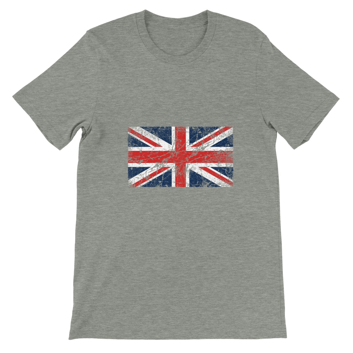 Budget Unisex Crewneck T-shirt/UK-Flag-Vintage