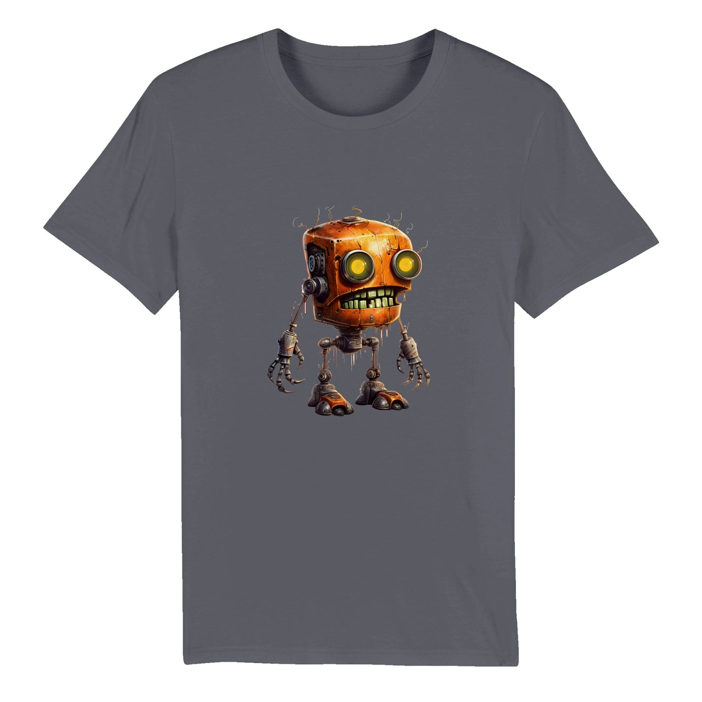 100% Organic Unisex T-shirt/Creepy-Robot-Halloween