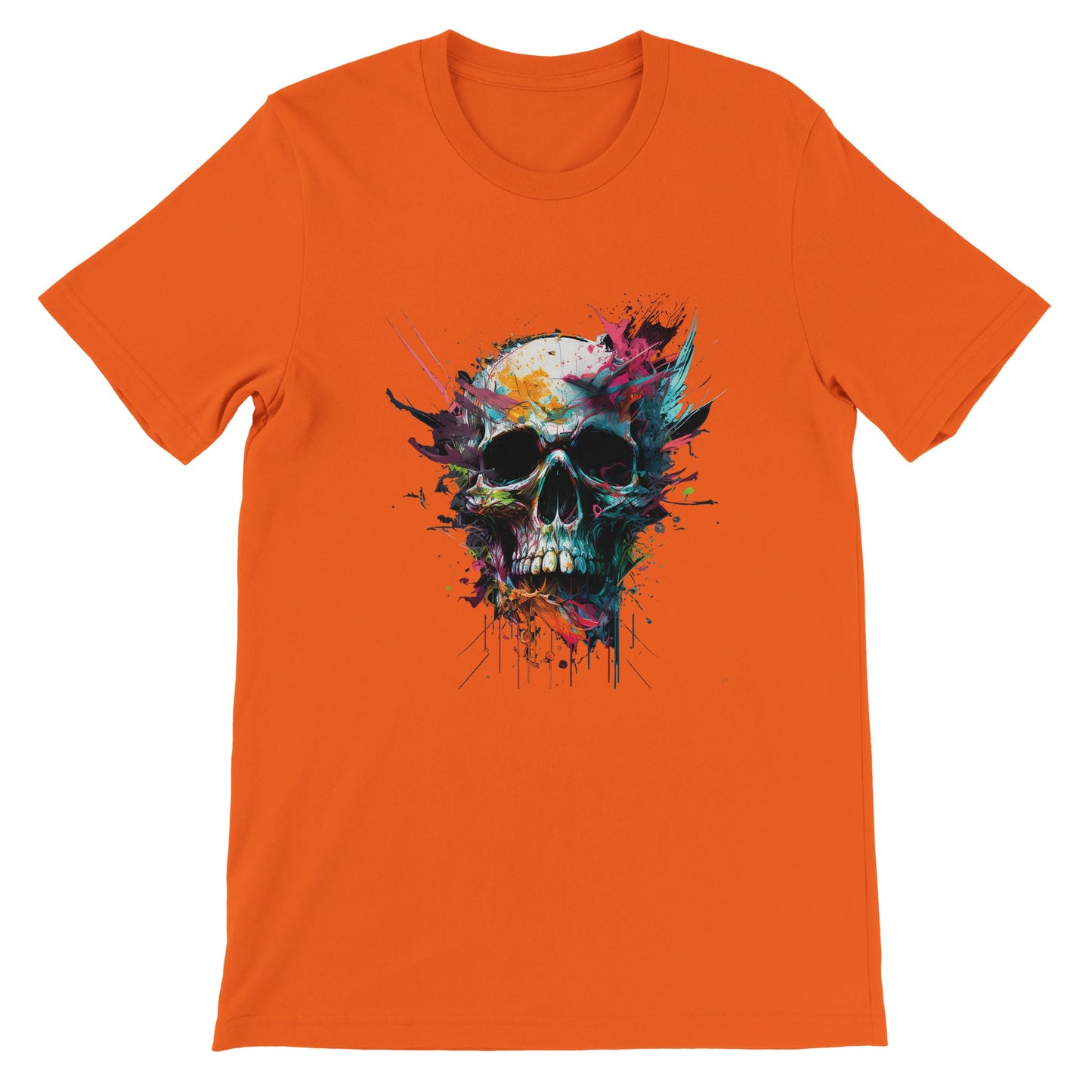 Budget Unisex Crewneck T-shirt/Skull-Art