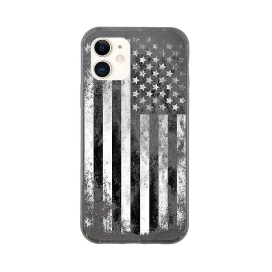 I-Phone Bio case/US-Vintage-Flag-BW