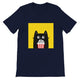 Budget Unisex Crewneck T-shirt/Cat-PopCorn - Enet Images