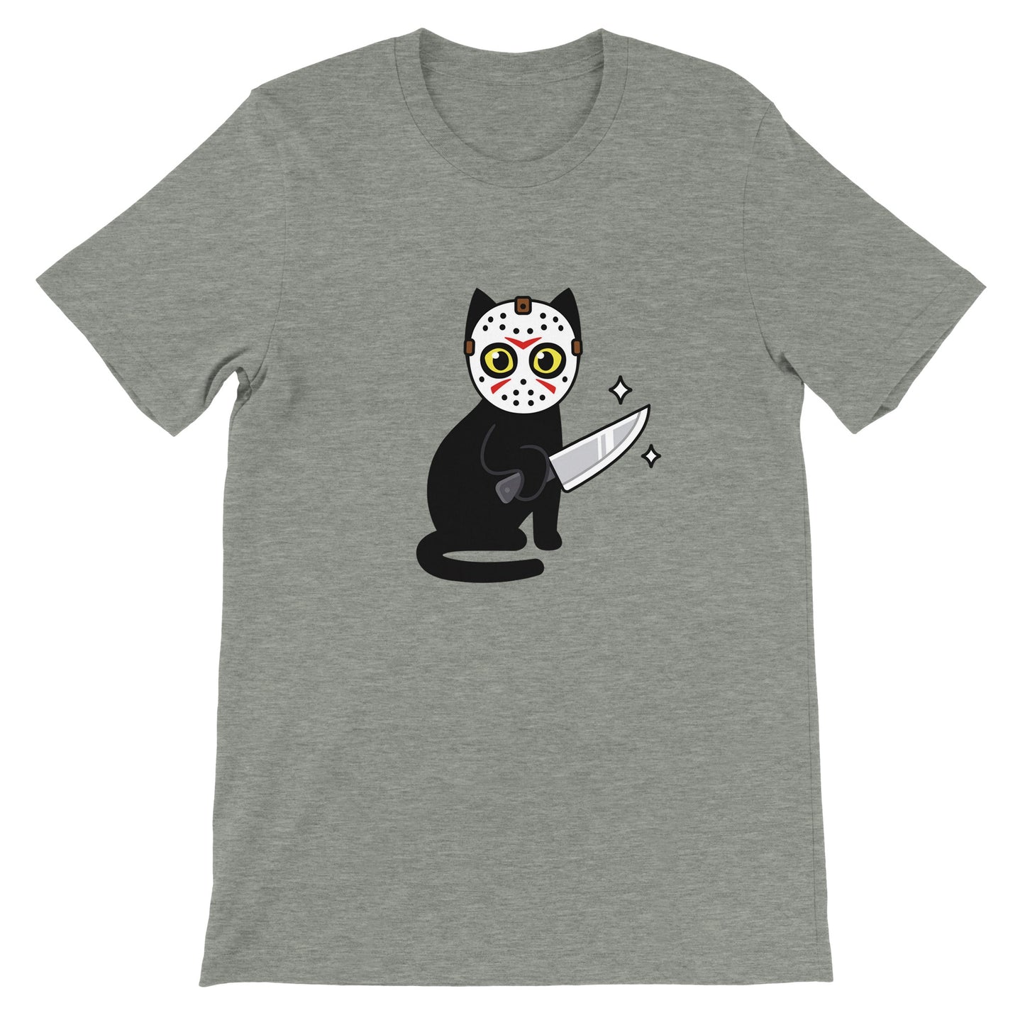 Budget Unisex Crewneck T-Shirt/Katzenmörder-Halloween